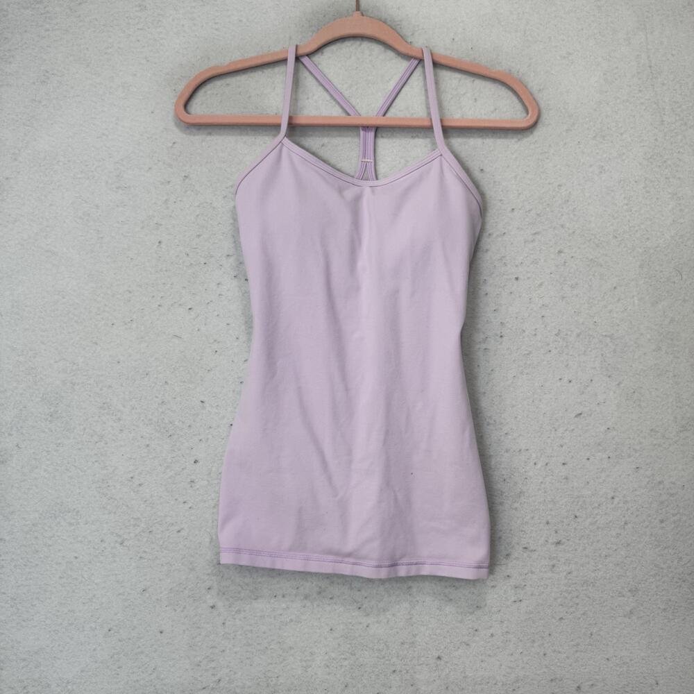 Lululemon Tank Top Womens 4 Purple Scoop Neck Crossback Camisole Yoga Workout